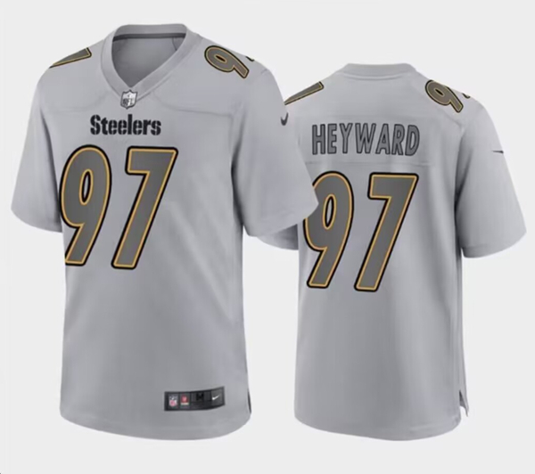 Men's Pittsburgh Steelers #97 Cameron Heyward Gray Atmosphere Fashion Stitched Jersey Men's Pittsburgh Steelers #97 Cameron Heyward Gray Atmosphere Fashion Stitched Jersey